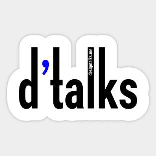 d'talks simple brand logo BLACK Sticker